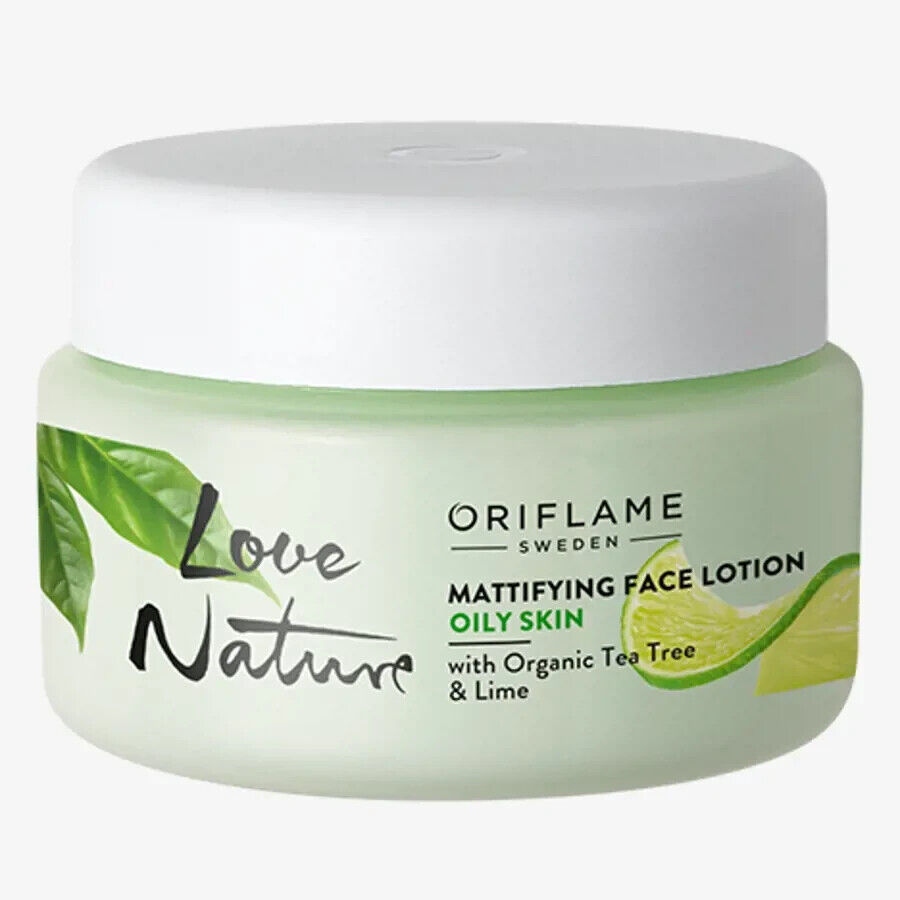 Oriflame LOVE NATURE Mattifying Face Lotion with Organic Tea Tree & Lime 50ml