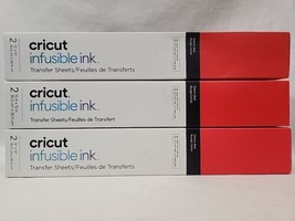 3 New Cricut Infusible Ink Transfer Sheet - CHERRY RED - 12in x 12in - 2... - £22.66 GBP