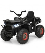 12 V Kids Electric 4-Wheeler ATV Quad with MP3 and LED Lights-Black - £232.08 GBP