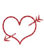 Valentine&#39;s Day Red Arrow Heart Lighted Window Silhouette Holiday Deorat... - $23.75