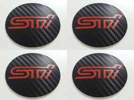 Subaru sti 4 - Set of 4 Metal Stickers for Wheel Center Caps Logo Badges... - $24.90+