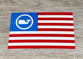Vineyard Vines American Whale Flag USA Sticker Yeti Hydro Laptop Car Decal - £2.80 GBP