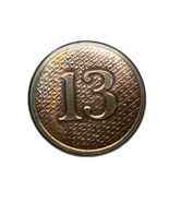 WWII, 13th REGIMENT, NEW YORK NATIONAL GUARD, PLASTIC COLLAR DISK, ENLISTED - $15.00