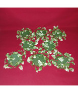Candle Rings Holly Berry Christmas Mid Century 8pc Plastic Holders Vintage - $33.01 CAD