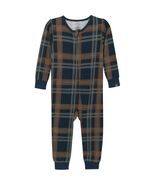 Gerber Baby Hacci Footless Pajamas Navy Plaid Size 12 Months - €3,49 EUR