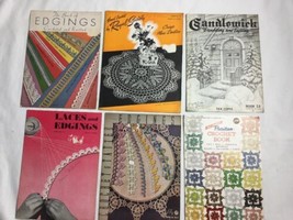Lot of 6 Vintage Crochet Pattern Book Doilies Edging Laces  Puritan Amer... - $19.78
