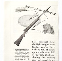 1947 Stevens Savage .22 Rifle Model 6 Advertisement Vintage Hunting Guns... - $19.99