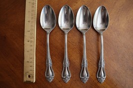 4x Table Spoon Interpur INR20 Stainless Steel Japan Pierced ROSE Flatwar... - $14.00