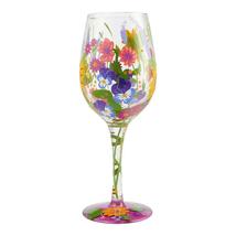 Lolita Wine Glass Wine in the Garden 15 o.z. 9" High Gift Boxed w Recipe Woman image 4