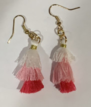 handmade earrings Shades Of Pink Tassel - £8.33 GBP