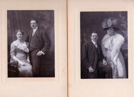 Henry N. Chandler &amp; Nellie Briggs Chandler (2) Cabinet Photos - Boston, MA - £27.54 GBP