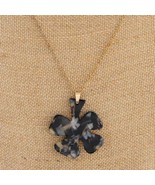 Black &amp; White Resin Shamrock Clover leaf earring and necklace set - £11.62 GBP