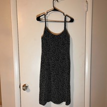 Adrianna Dressy Classic 100% Silk Black/White Polka Dot Slveless Sheath ... - $21.49