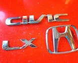 01-05 Honda Civic LX Emblem Nameplate Badge Rear Set Oem Genuine  - $19.80