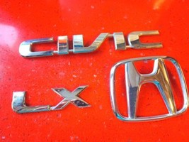 01-05 Honda Civic LX Emblem Nameplate Badge Rear Set Oem Genuine  - £15.57 GBP