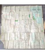 Very Old Rand McNally &amp; Co. New Street Number Guide Map of Chicago - £31.35 GBP
