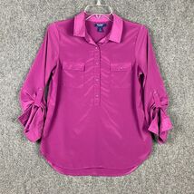 Old Navy Button Up Top Women&#39;s Small Long Sleeve Purple Adults S - €8,97 EUR