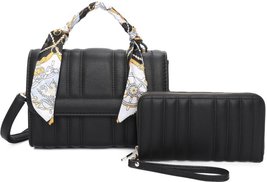 Black Fashion Crossbody Bag &amp; Wallet Set - $55.99