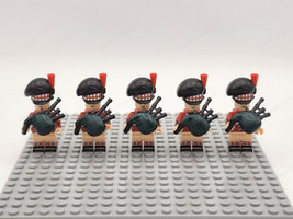 New 5Pcs Scottish British Highlander Bagpiper The Napoleonic Wars Minifigures US - £28.54 GBP