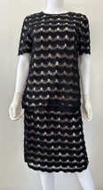 Kate Spade Skirt Blouse Set Black Scalloped Lace 2 Piece Size 6 - £48.61 GBP