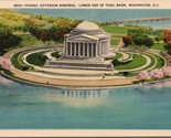 Thomas Jefferson Memorial Lower End of Tidal Basin Washington DC Postcar... - $4.99