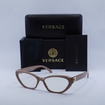 Versace VE3356 5468 Beige Camel 53mm Eyeglasses New Authentic - $3,285.65 MXN