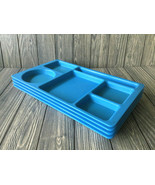 Set of 4 Cambro 915CW Blue Plastic Food Trays For Camping, Cafeteria, School - £17.97 GBP