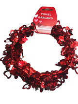 Ship N 24 Hours. New-Greenbrier Christmas/Valentines Red Tinsel Garland. 25ft. - £9.08 GBP