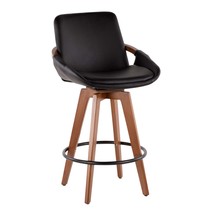 LumiSource Cosmo Walnut Counter Stool: Mid-Century Modern - $3,056.76 MXN