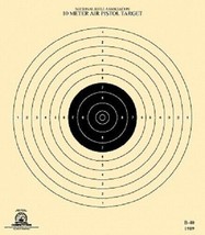 B-40 10 Meter Air Pistol Target, (black) 7&quot; x 8&quot;, on Tagboard (50) - $15.60