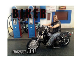 Biker Ace Figurine for 1/18 Scale Models American Diorama - £16.10 GBP