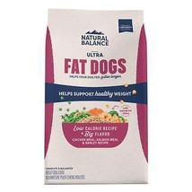 Natural Balance Pet Foods Ultra Fat Dogs Low Calorie Dry Dog Food Chicken &amp; Salm - £25.43 GBP
