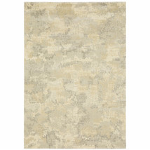 6 X 9 Grey Ivory Beige And Taupe Abstract Power Loom Stain Resistant Area Rug - €385,72 EUR