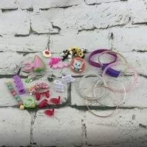 Grab Bag Lot Plastic Bracelets Hair Barrettes Jewelry Rings Girls Pink Red - $14.84