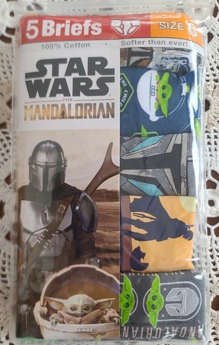 Five (5) Star Wars ~ The Mandalorian ~ Boy's Size 6 Briefs/Underwear ~ Cotton Item image 4