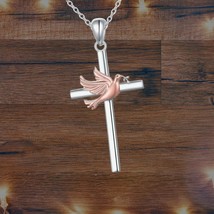 Dove Cross Necklace for Women 925 Sterling Silver - $101.33