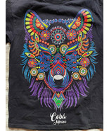 Men’s Medium Coba Mexico Blacklight Reactive Wolf Shirt - $19.99