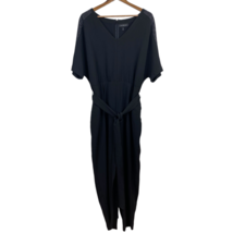 Lane Bryant Jumpsuit Womens 18 Black Lena Studded Half Sleeve Belted V-N... - £35.95 GBP