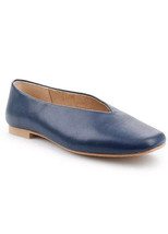 Freemans Hoher Ausschnitt Leder Ballerinas IN Marine Blau UK 5 Eu 38 (F283) - £21.46 GBP