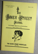 The Baker Street Journal V. 33 #1 March 1983 Vintage Sherlock Holmes Fanzine - £11.83 GBP