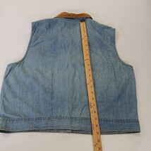 New Look RN#82127 Women's Blue Full Button Sleeveless Vest Size Large image 6