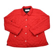 Westbound Jacket Womens L Red Quilted Long Sleeve Collared Snap Button P... - £23.44 GBP