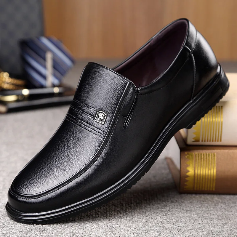 Genuine Leather Handmade Shoes Men Loafers Slip On Business Casual Shoes Classic - £43.30 GBP