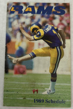 Rams Football NFL 1989 Schedule Mini Pamphlet Brochure - £7.73 GBP