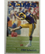 Rams Football NFL 1989 Schedule Mini Pamphlet Brochure - £7.84 GBP