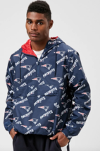 NFL New England Patriots Anorak Jacket mens size MEDIUM logo parka starter shirt - $31.18