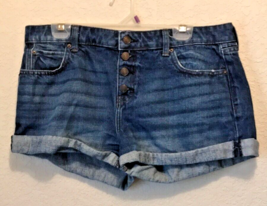 No Boundaries Button Fly Cuffed Jean Shorts Size 13 - £11.10 GBP
