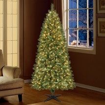Scottsdale Pine 7 ft Christmas tree w 450 Clear Lights New in Box - £96.03 GBP