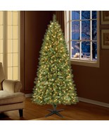 Scottsdale Pine 7 ft Christmas tree w 450 Clear Lights New in Box - £90.89 GBP