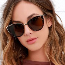 Gafas Sol Estilo Ojo Gato Vintage Mujer Diseñador Leopardo Negro Degradado Oculo - £9.78 GBP